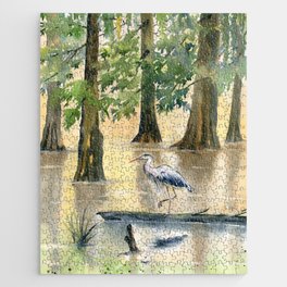 Great Blue Heron On The Bayou  Jigsaw Puzzle