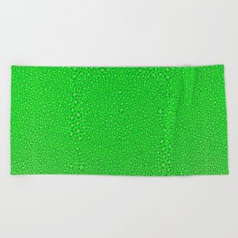 Wild Thing Acidic Green Leopard Print Beach Towel