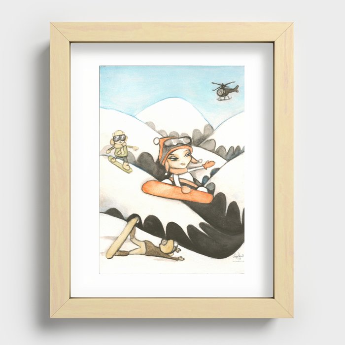 Snowboarders Recessed Framed Print