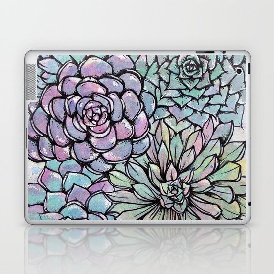 Pastel Succulents Laptop & iPad Skin