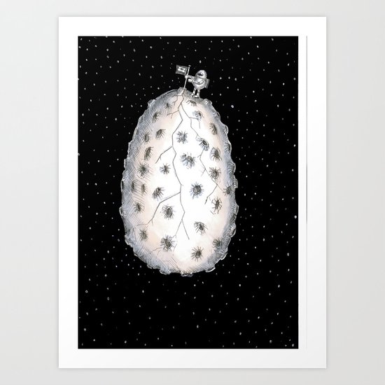 claiming eggy moon Art Print