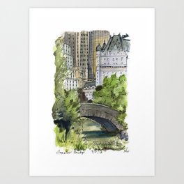 Central Park: Gapstow Bridge Art Print