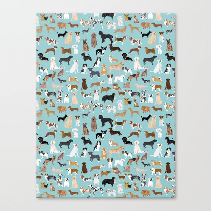 Dogs pattern print must have gifts for dog person mint dog breeds Leinwanddruck Dogs pattern print must have gifts for dog person mint dog breeds Leinwanddruck