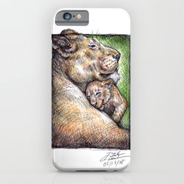 Lioness and Cub iPhone Case