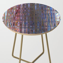 Dark Zigzag Abstract Side Table