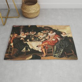 Elizabethan painting vintage Area & Throw Rug