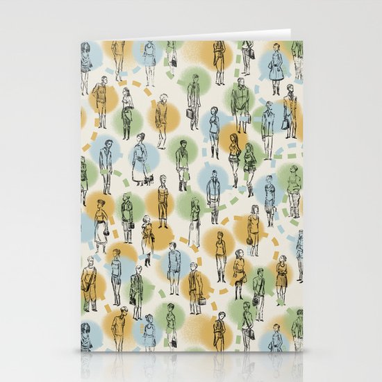 64 Popular People and a Dog (Pattern) Stationery Cards