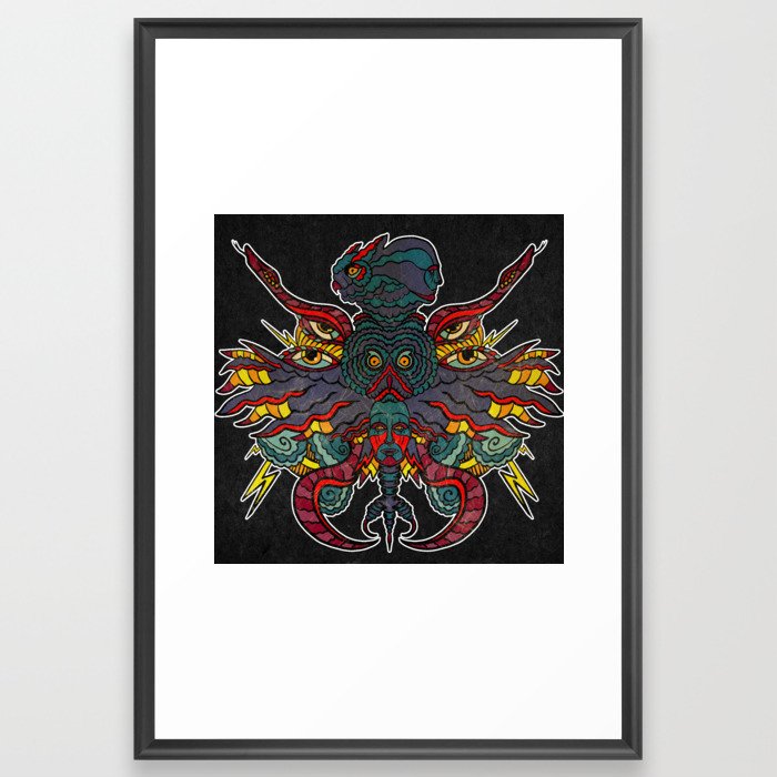Owl God  Framed Art Print