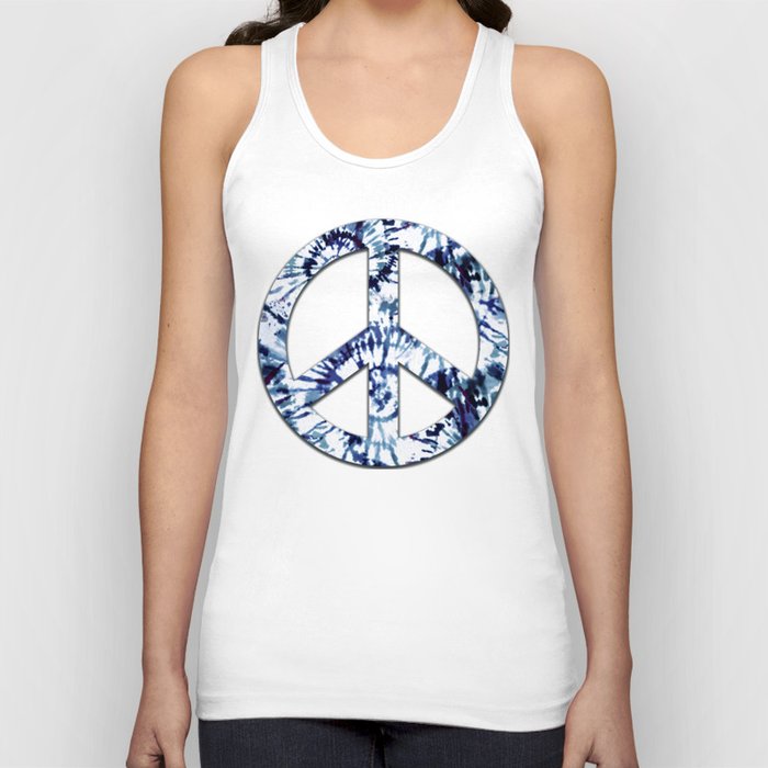 Blue Dye and Tie Tank Top