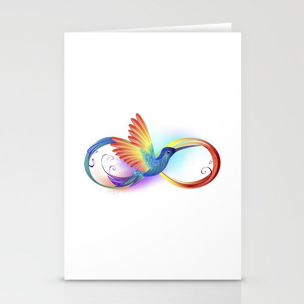 Rainbow Hummingbird with Infinity Stationery Cards