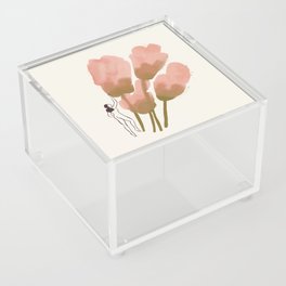 Woman with big flowers Acrylic Box