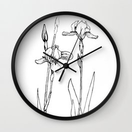 Iris Black Wall Clock