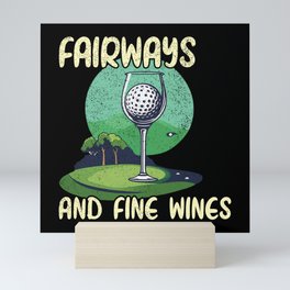 Fairways and Fine Wines - Golfer's Delight Mini Art Print