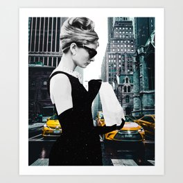"Audrey In The City" Photo Montage Art Print