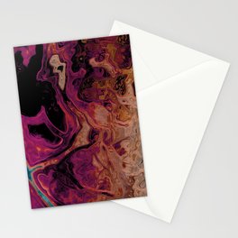 Abstract Surrealist Liquid Shapes Stationery Card