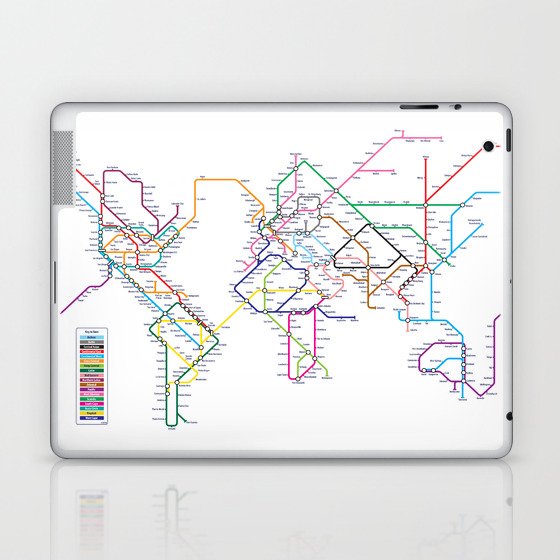World Metro Subway Map Laptop & iPad Skin