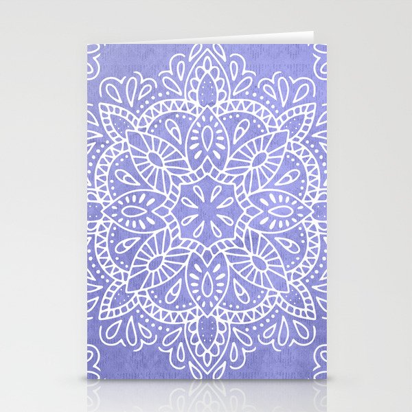 Very Peri 2022 Color Of The Year Violet Periwinkle Lace Mandala Stationery Cards