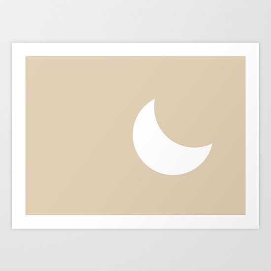 Moon #Minimal Art Print