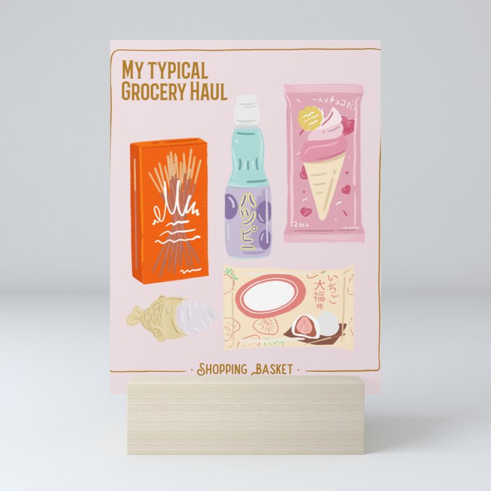 My typical grocery Haul Japan Design Mini Art Print