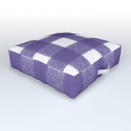 Purple Gingham Large Pattern Outdoor Floor Cushion