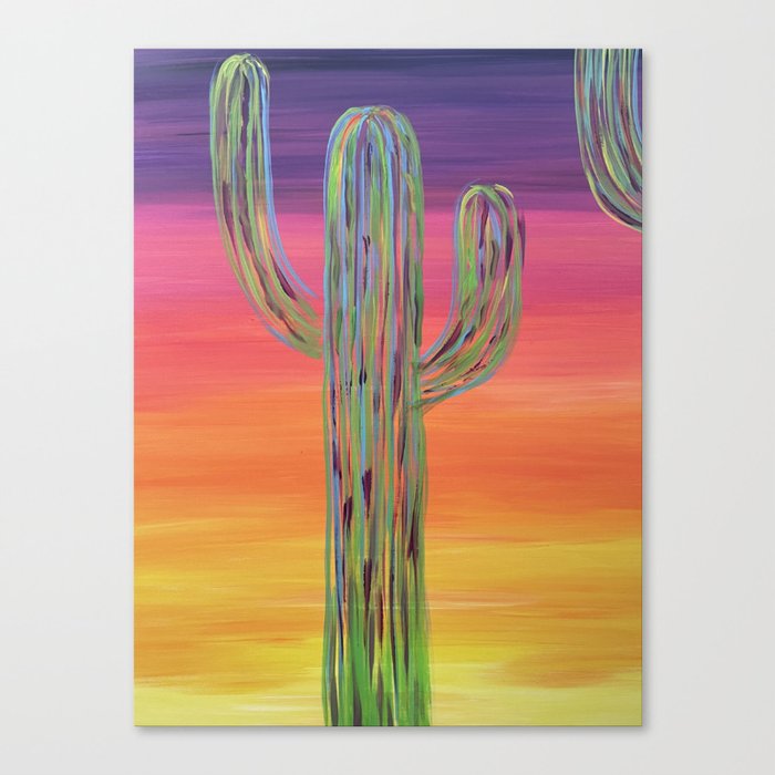 Cactus of Color Canvas Print