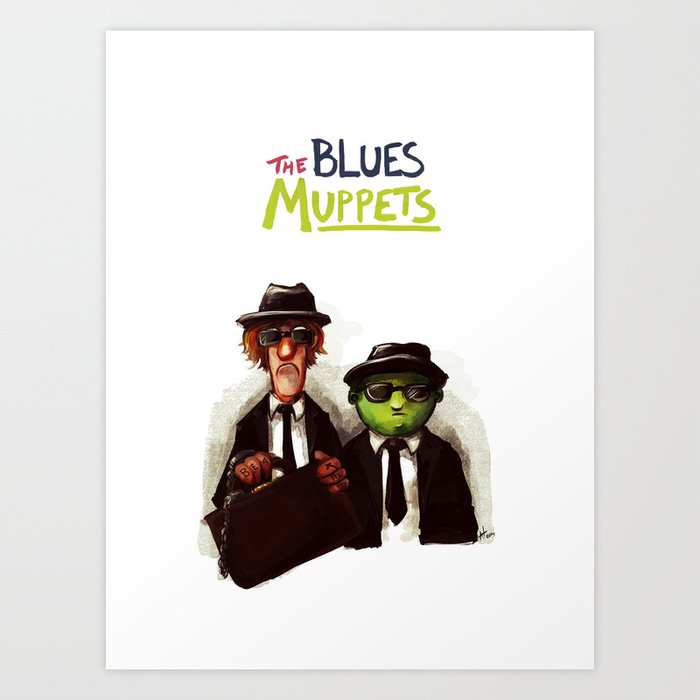 The Blues Muppets Art Print