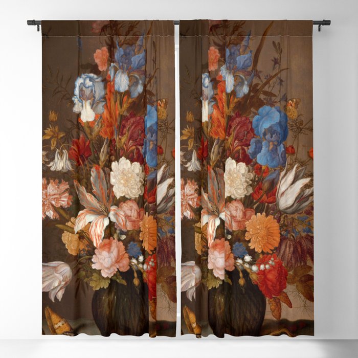 Balthasar van der Asts "Still Life with Flowers" Blackout Curtain