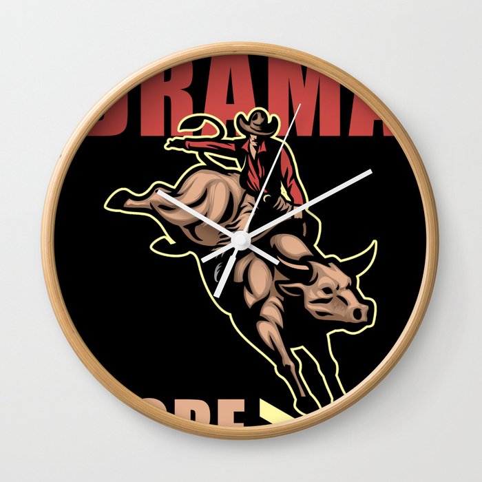 Rodeo Bull Riding Wall Clock