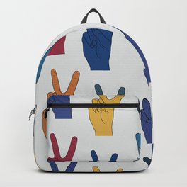 Peace Hands - Jewel Tone Palette Backpack