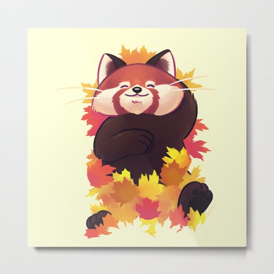 Relaxing Red Panda Metal Print