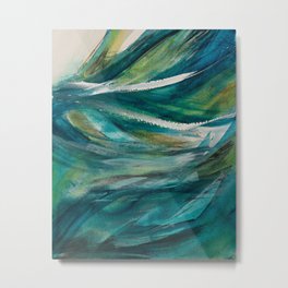 Obedient Wind and Waves Metal Print | Nature, Ocean, Acrylic, Modern, Flowing, River, Wind, Lake, Water, Impressionist 