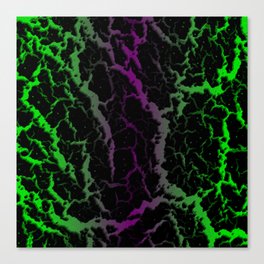 Cracked Space Lava - Green/Purple Canvas Print