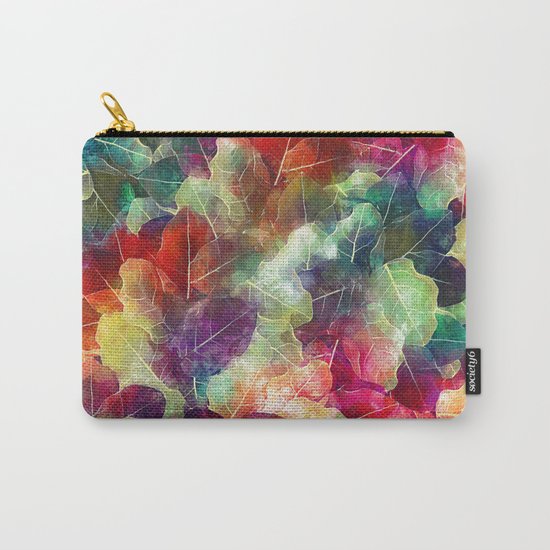 Multicolor Leaves Carry-All Pouch