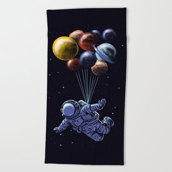 Space travel Beach Towel