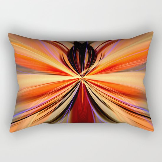 Artistic colourful abstract butterfly Rectangular Pillow