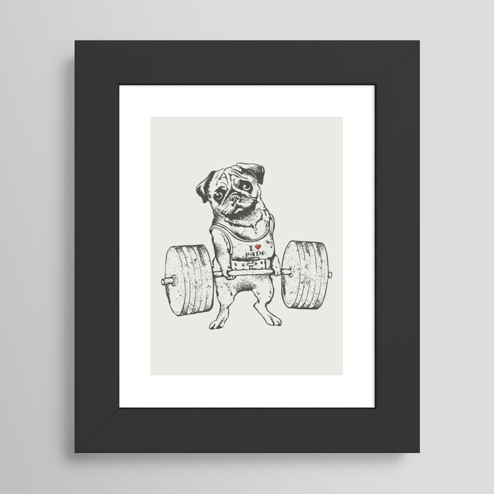 Pug Lift Poster by Huebucket | Society6