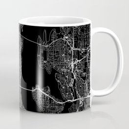 Seattle Black Map Mug