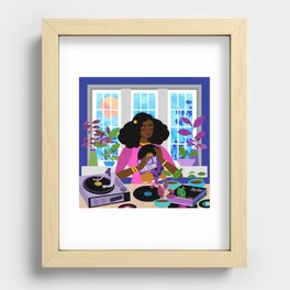 Record Player Recessed Framed Print