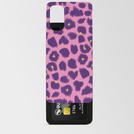 Purple Pink Leopard Print Android Card Case