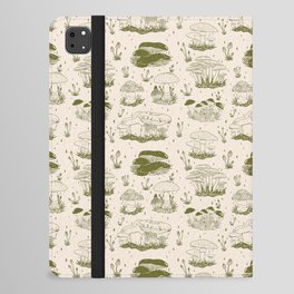 Mushroom Toile in Green iPad Folio Case