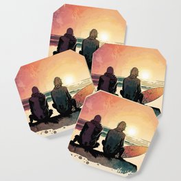 Surfers at Sunset Coaster