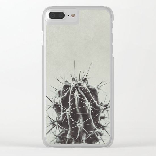 Retro Cactus Clear iPhone Case