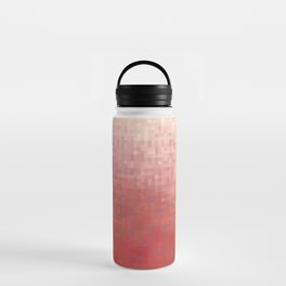 graphic design geometric pixel square pattern abstract in red Water Bottle