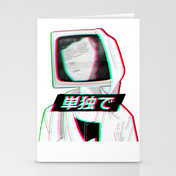 Tv Head Sad Japanese Anime Aesthetic Stationery Cards By Poser Boy Society6 Imagem de anime, cat, and aesthetic anime emerged when japanese filmmakers realized and began to make the most of american. tv head sad japanese anime aesthetic stationery cards by poser boy