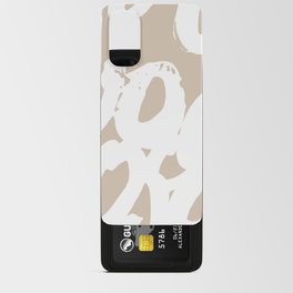 Beige and white abstract shapes pattern Android Card Case