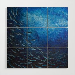 Deep Blue Wood Wall Art