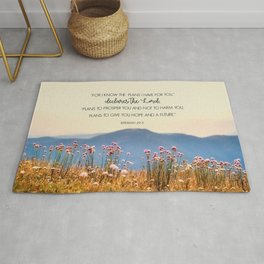 Jeremiah 29:11 Rug | Depression, Flowers, Positive, Hope, Bibleverse, Graphicdesign, Mountains, Giveyouhope, Iknowtheplans, Lord 