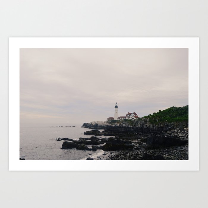 Lighthouse on the coast Art Print
