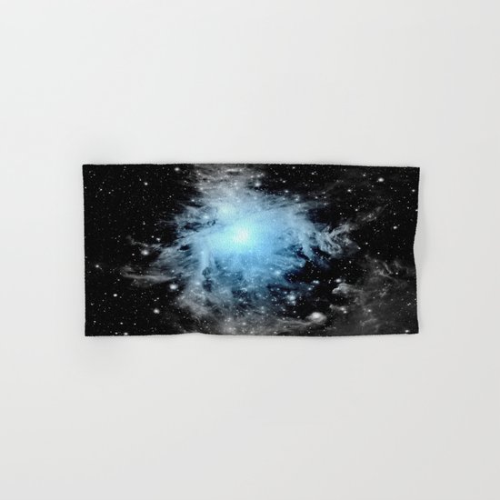 Orion nebULa Black White Blue Space Hand & Bath Towel