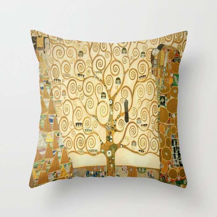 Gustav Klimt Tree Of Life Throw Pillow By Constantchaos Society6 Gustav Klimt Tree Of Life Throw Pillow